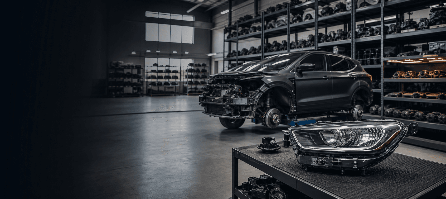 Организованный склад автомобильных запчастей